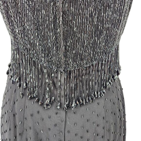 Vintage 50s 60s Hand Beaded Cocktail Dress British Crown Colony of Hong Kong - Picture 11 of 12